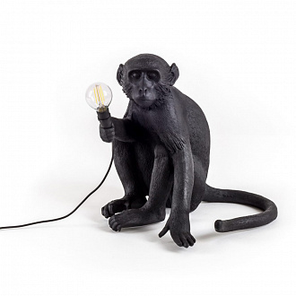 Светильник Monkey Lamp Sitting, черный