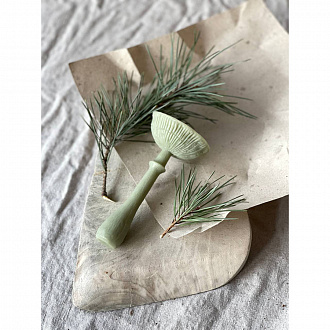 Свеча ароматическая Гриб Мухомор 2, 12 см, зеленая
