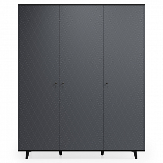 Шкаф Twin, TW225, 184х60х225 см, черный дуб/сланец