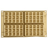 Изображение товара Форма для приготовления вафель Waffel Classic, 18х30 см, силиконовая, золотая