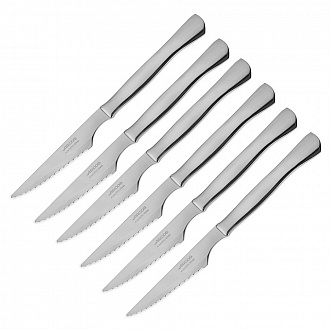 Набор столовых ножей для стейка Steak Knives, рукоять нержавеющая сталь, 6 шт.