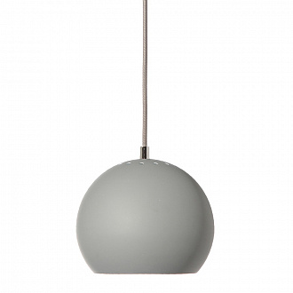 Лампа подвесная Ball, 16хØ18 см, светло-серая матовая, светло-серый шнур