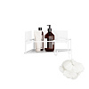 Изображение товара Набор из 2-х угловых полок для ванной Cubiko, белые