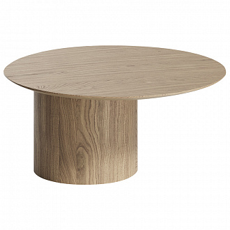 Столик со смещенным основанием Type, Ø80х41 см, беленый дуб