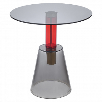 Столик кофейный Amalie, Ø50 см, серый/красный