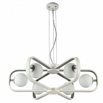 Светильник подвесной Modern, Avola, 6 ламп, белый с серебром