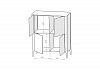 Изображение товара Шкаф 4-х дверный Type, 100х45х120 см, молочный