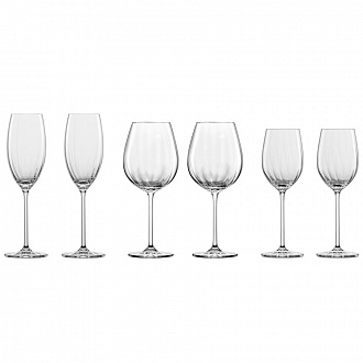 Набор из 6-и бокалов для красного, белого и игристого вина Prizma