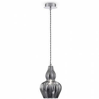 Светильник подвесной Pendant, Eustoma, 1 лампа, Ø16х23 см, никель/зеркальный
