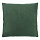 Чехол на подушку фактурный из хлопкового бархата зеленого цвета  из коллекции Essential, 45х45 см