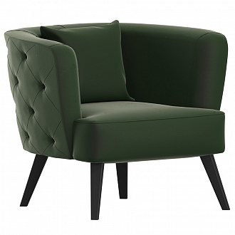 Кресло, зеленое/черное