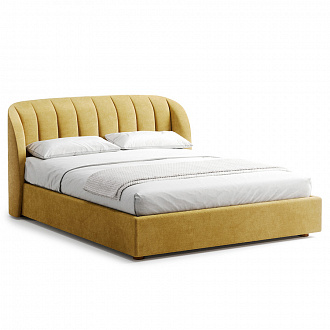 Кровать Tulip 316, 180х232х100 см, береза тобакко/светло-желтая