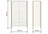 Изображение товара Шкаф 2-х створчатый Classic, 110х57х191 см, серый