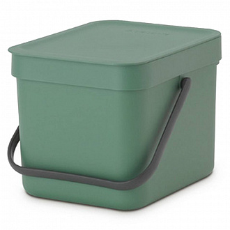 Бак для мусора Brabantia, Sort&Go, 6 л, темно-зеленый