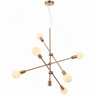 Светильник подвесной Modern, Octavia, 6 ламп, Ø83х79 см, латунь