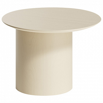 Столик со смещенным основанием Type, Ø50х37,5 см, молочный