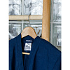 Изображение товара Халат из умягченного льна темно-синего цвета Essential, размер S