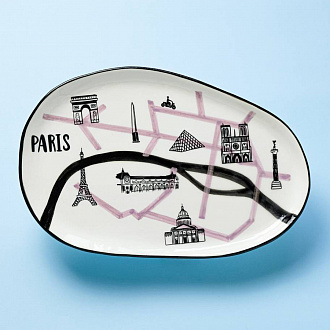 Тарелка Париж, 27х17 см