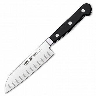 Нож кухонный Clasica, Сантоку, 14 см, черная рукоятка