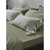 Изображение товара Комплект постельного белья из сатина цвета шалфея с брашинг-эффектом из коллекции Essential, 200х220 см