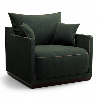 Кресло Soho, темная береза/темно-зеленое