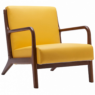 Кресло Arthur, желтое/темно-коричневое