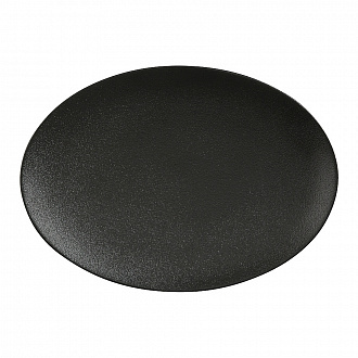 Тарелка овальная «Икра», 30х22 см, черная