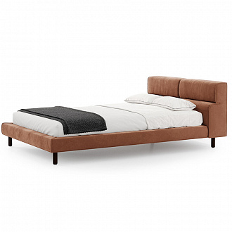 Кровать Cascade 314, 162х244х90 см, дуб венге/светло-коричневая