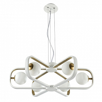 Светильник подвесной Modern, Avola, 6 ламп, белый с золотом