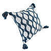 Изображение товара Чехол для подушки Traffic с кисточками серо-синего цвета из коллекции Cuts&Pieces, 45х45 см