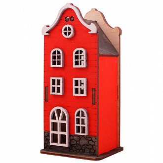 Фигура декоративная Шведский домик, 15,2 см, красный