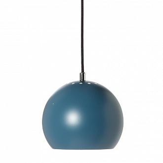 Лампа подвесная Ball, 16хØ18 см, голубая матовая, черный шнур