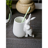Изображение товара Стаканчик для зубных щеток Кролики - чистюли, 14,3 см, белый