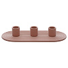 Изображение товара Подсвечник для 3 свечей из каменной керамики темно-розового цвета из коллекции Essential