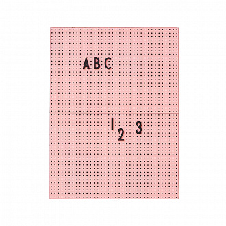 Доска для объявлений A4 Design Letters, AJ vintage ABC, розовая