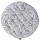 Подушка на стул круглая серого цвета с принтом Спелая Смородина из коллекции Scandinavian touch, 40 см