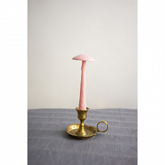Свеча ароматическая Гриб Мухомор, 15 см, светло-розовая
