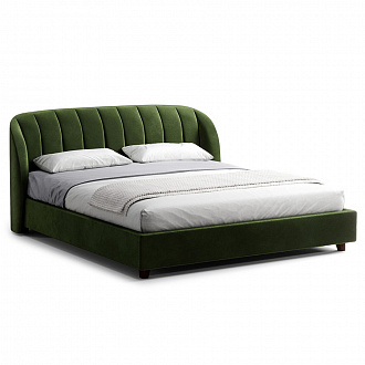 Кровать Tulip 418, 200х232х100 см, береза венге/зеленая