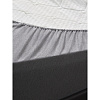 Изображение товара Простыня на резинке из хлопкового трикотажа серого цвета из коллекции Essential, 180х200х30 см