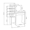 Изображение товара Столик туалетный Mup, 105х35х151 см, белый/бежевый