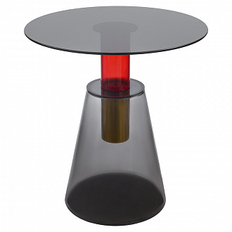Столик кофейный Amalie, Ø60 см, серый/красный