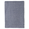 Изображение товара Плед из шерсти мериноса темно-синего цвета из коллекции Essential, 130х180 см