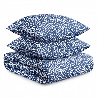 Комплект постельного белья темно-синего цвета с принтом Спелая смородина из коллекции Scandinavian touch, 150х200 см