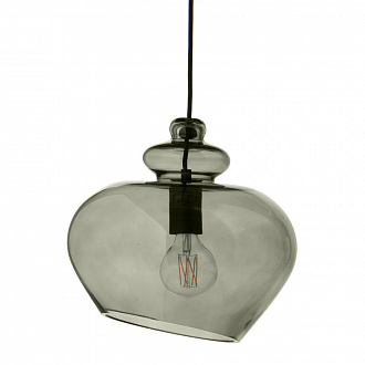 Лампа подвесная Grace, 31,5хØ30 см, зеленое дымчатое стекло, черный цоколь