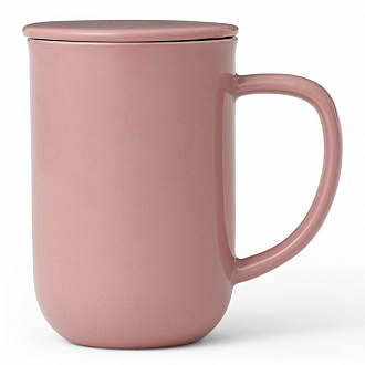 Кружка чайная с ситом Minima, 500 мл, розовая