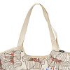 Изображение товара Пляжная сумка из хлопка молочного цвета с принтом Цветы из коллекции Prairie