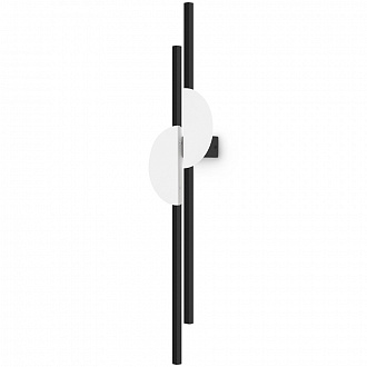 Светильник настенный левосторонний Modern, Skyline, 19,2х6х79 см, черный/белый