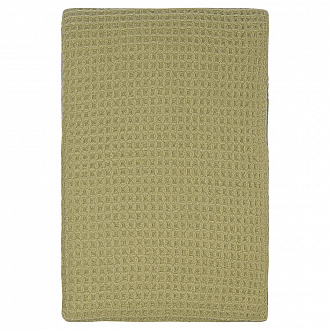 Плед из шерсти травянисто-зеленого цвета из коллекции Essential, 130х180 см