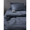 Изображение товара Комплект постельного белья из сатина джинсово-синего цвета с брашинг-эффектом из коллекции Essential, 200х220 см